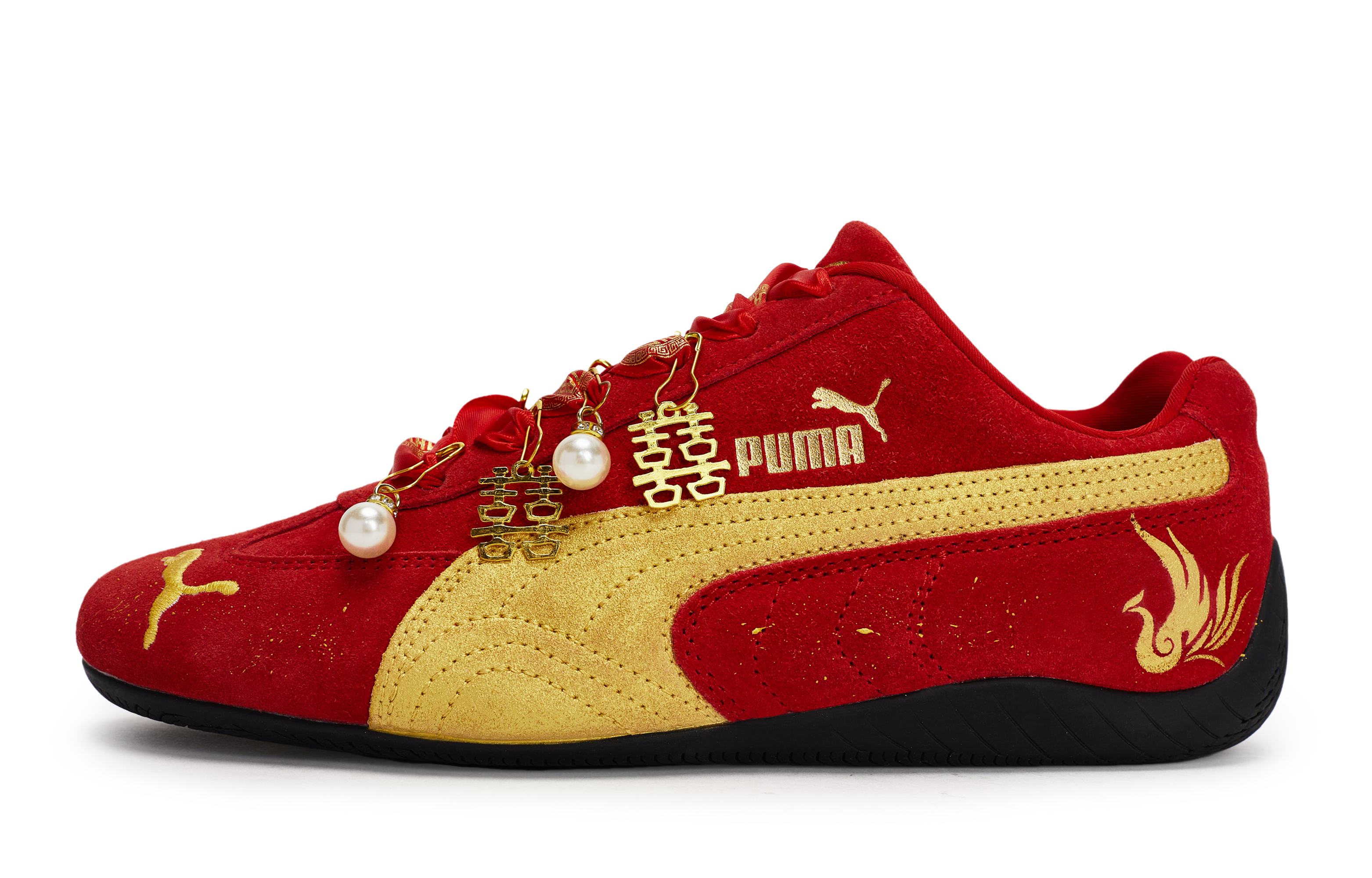 PUMA Speedcat Go Golden Feather Joy Low top Training Shoes Unisex Red Gold White