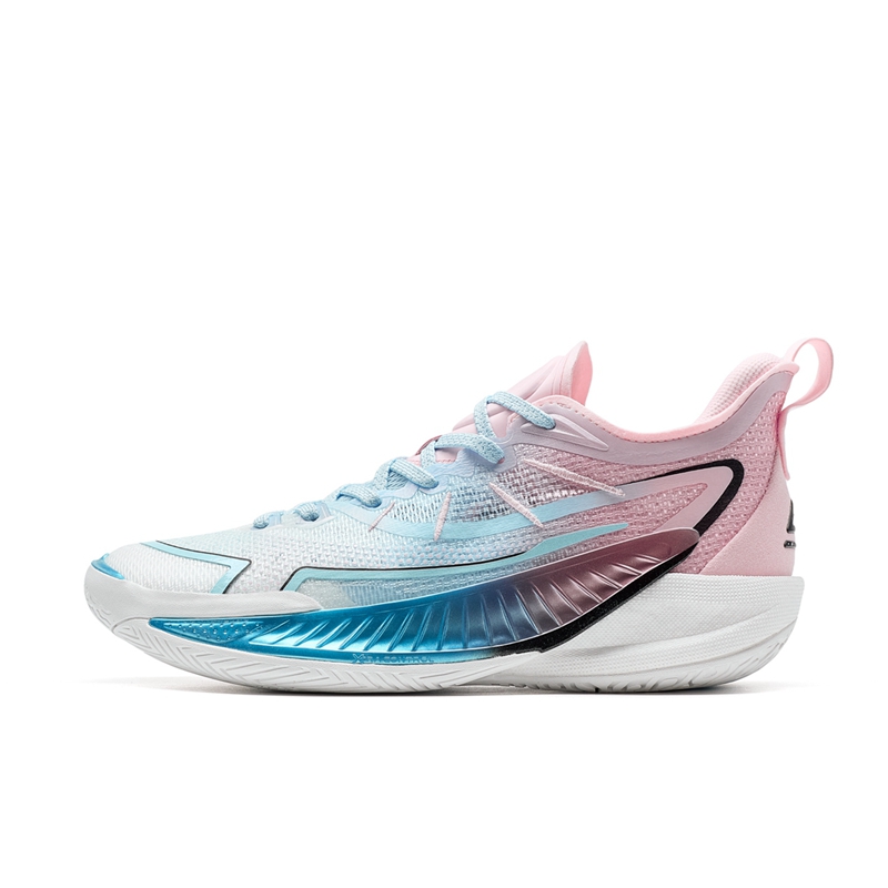 XTEP Cushioning Slip Resistant Support Cushioning Slip Resistant Support Low top Basketball Shoes Men’s Pink Blue White