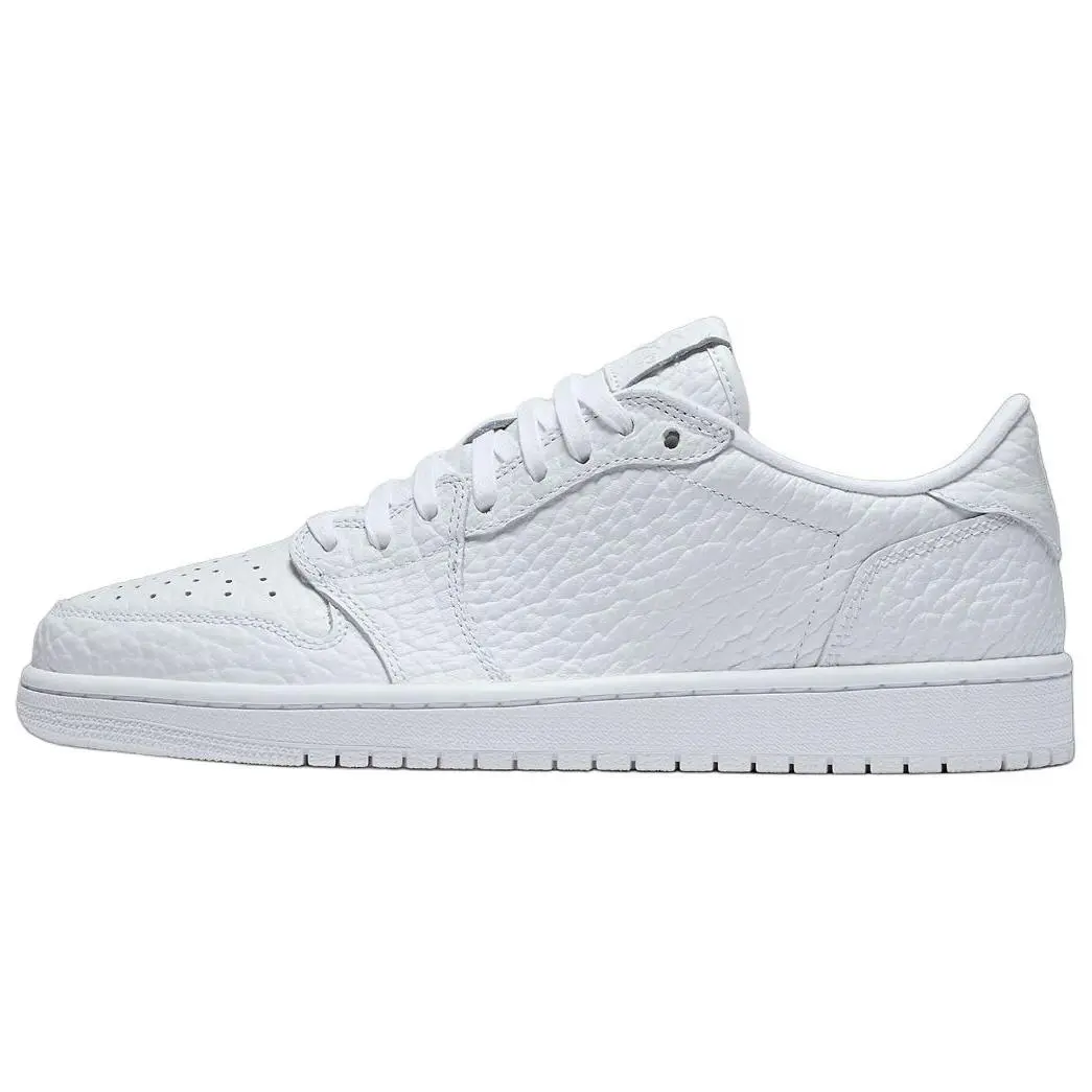 Jordan Air Jordan 1 Low top Vintage Basketball Shoes Men's White 2025 Edition