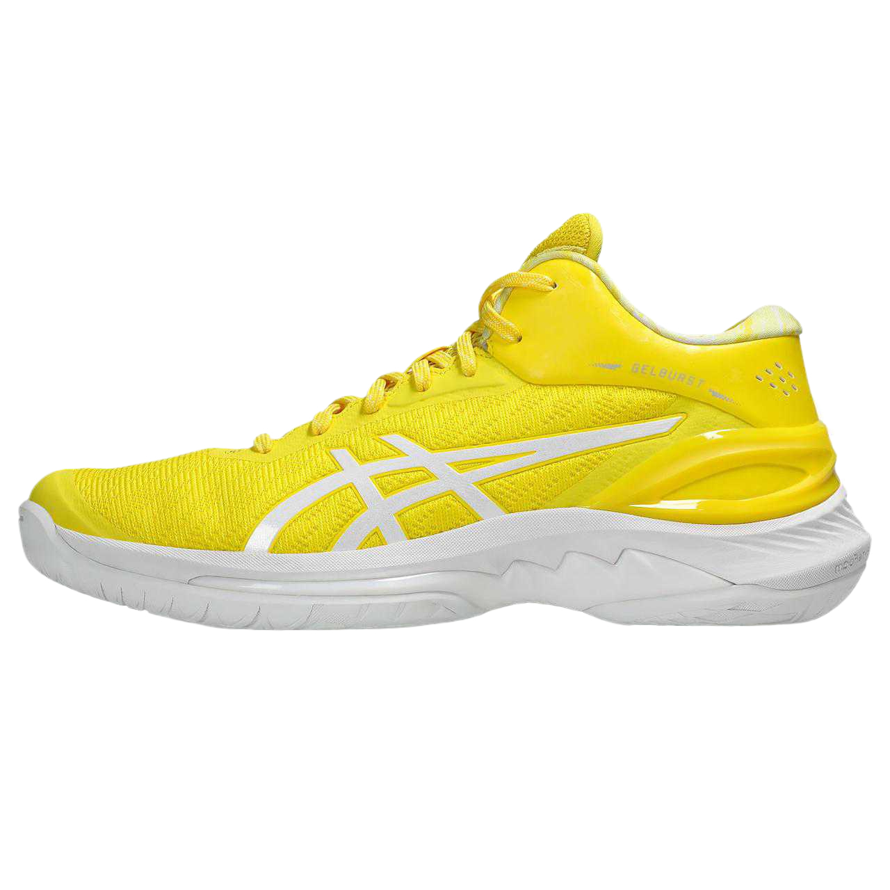 ASICS GELBURST 28 Cushioning Abrasion Resistant Breathable Mid top Basketball Shoes Unisex Yellow White