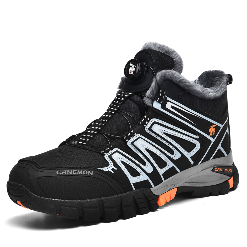 LINGHANGLUOTUO Slip Resistant, Abrasion Resistant, Lightweight Mid top Mountaineering Hiking Shoes Men’s