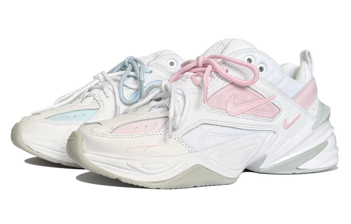 Nike M2K Tekno Low top Chunky Sneakers Women's Pink Blue White