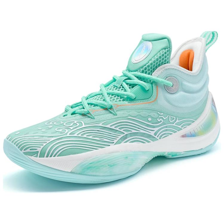 XTEP Slip Resistant Abrasion Resistant High top Basketball Shoes Men’s Green White