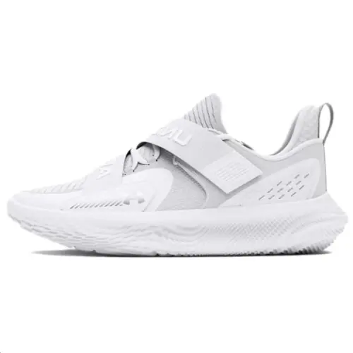 Under Armour Slip Resistant Abrasion Resistant Low top Basketball Shoes Unisex White