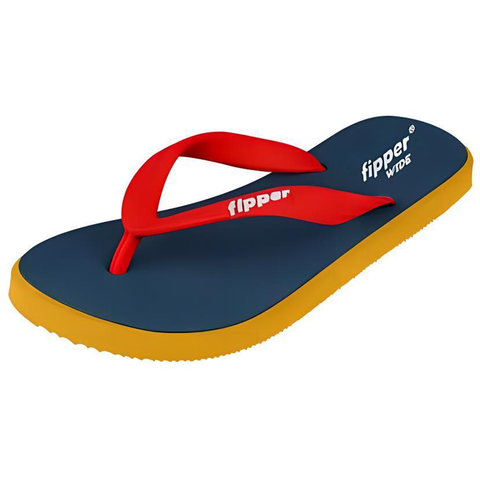 Fipper Rubber Sole Slip Resistant Flip Flops Unisex Black Red Yellow