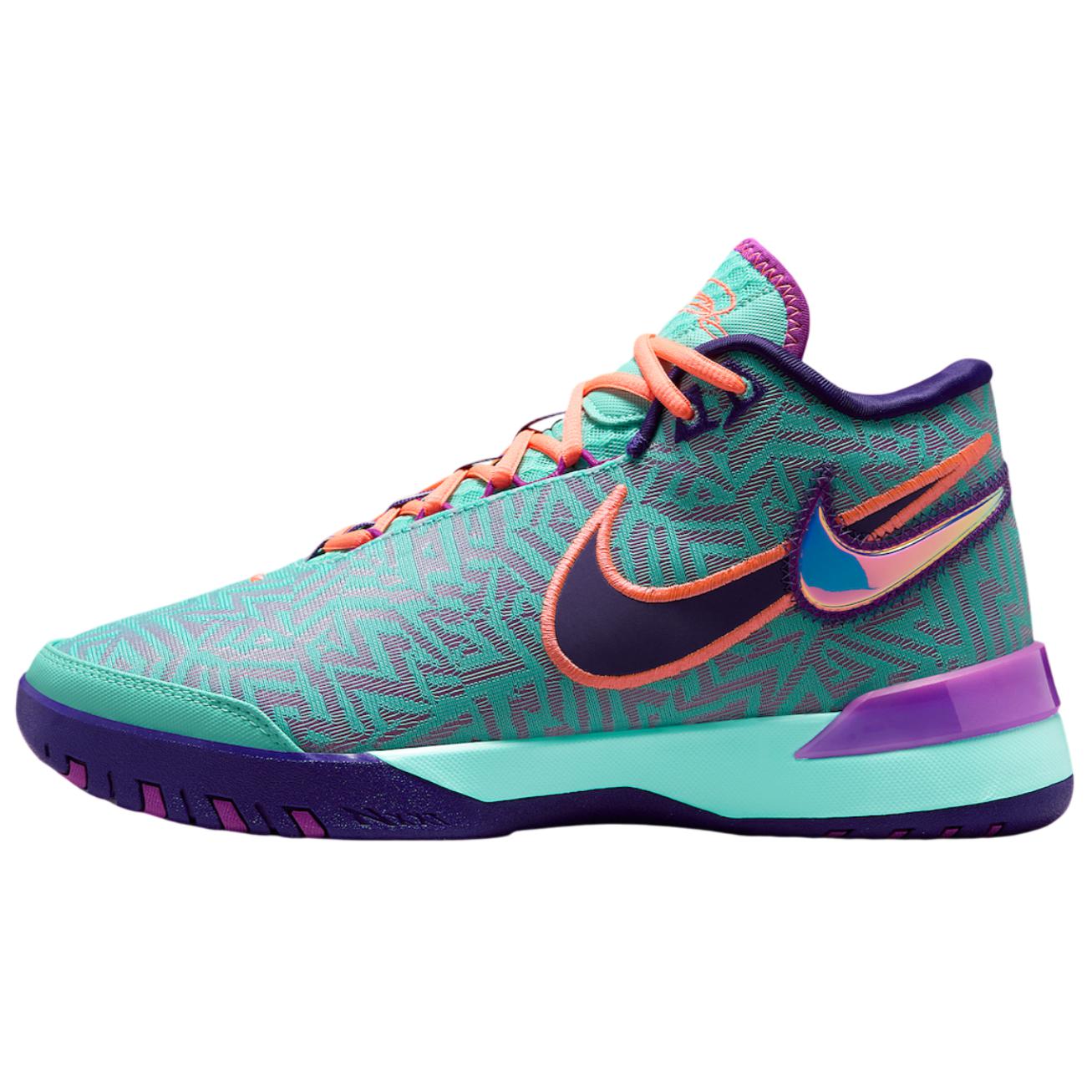Nike LeBron NXXT Genisus Hyper Turquoise, comfortable and durable, non-slip and wear-resistant, mid-top basketball shoes, same style for men and women, green
