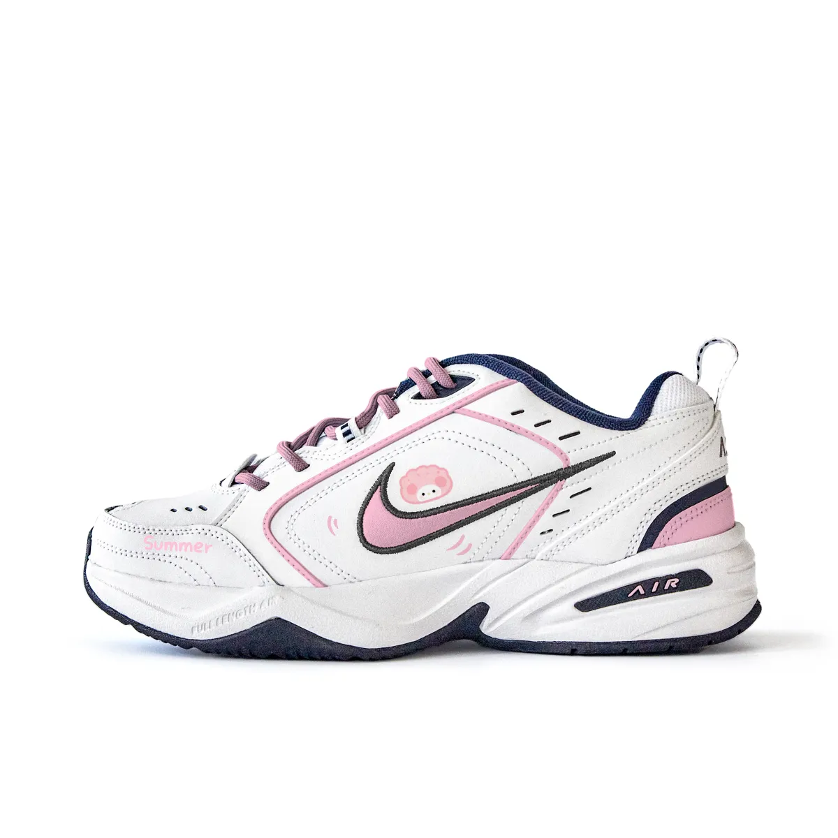 Nike Air Monarch 4 Anti Slip Wear Resistant Low Top Chunky Sneakers Unisex White