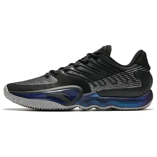 Anta ZAP 2 Dark Knight Triple Black Cushioning, Wear Resistant Low top Basketball Shoes Men's Black