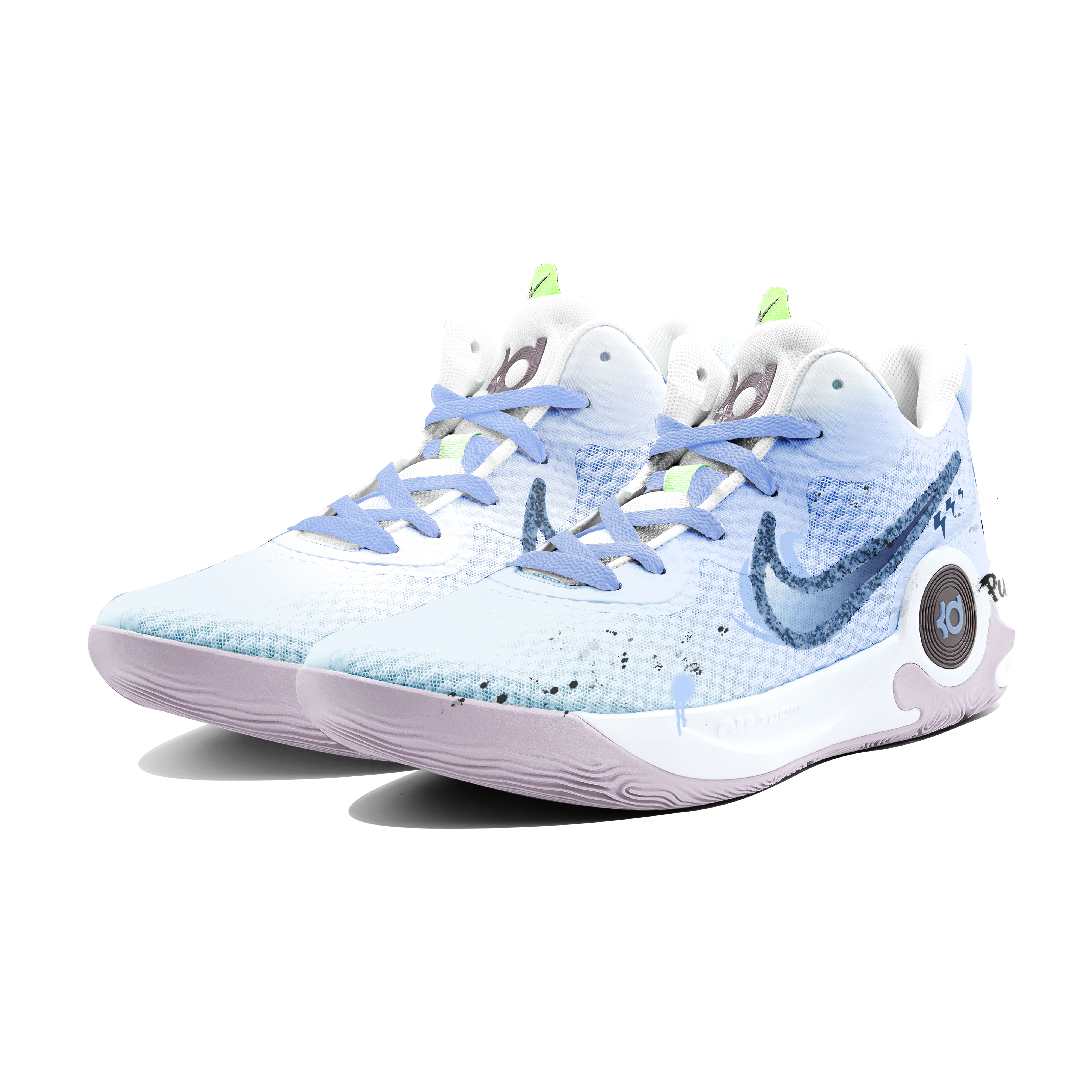 Nike KD Trey 5 IX Deep Sea Fantasy Mid top Vintage Basketball Shoes Unisex Blue Purple