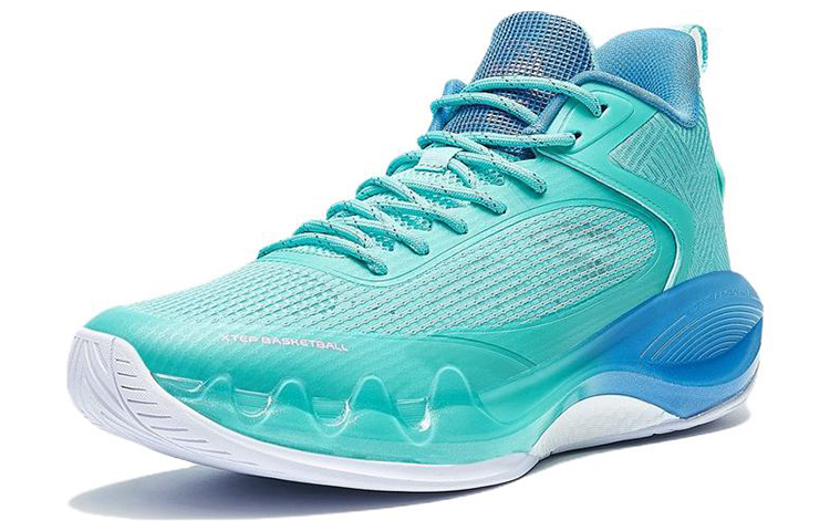 XTEP Light Attack Textile, Synthetic Leather Slip Resistant Abrasion Resistant Breathable Coverage Support Mid top