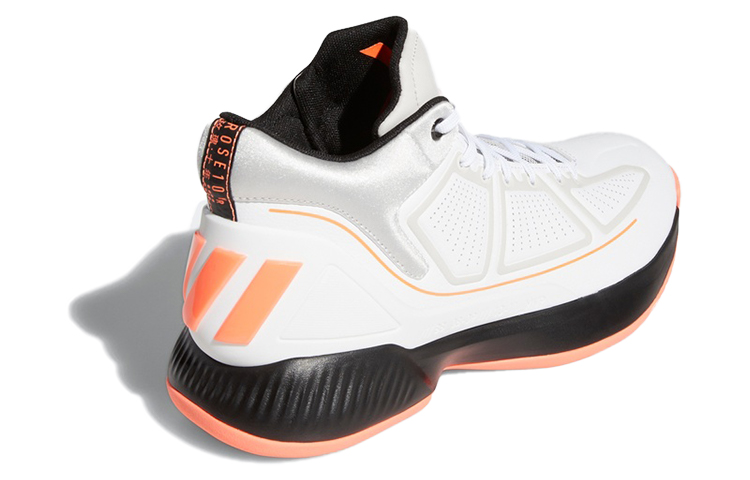 Мужские кроссовки adidas D Rose 10 (бело-черно-розовый) — Белый / чёрный / розовый — фото 3