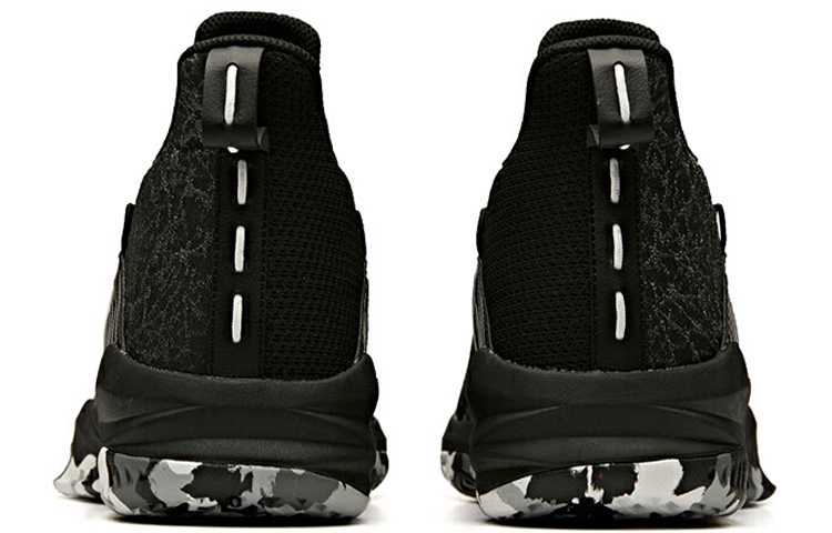 Anta Cushioning Abrasion Resistant Slip Resistant Mid top Basketball Shoes Men’s Black White Gray