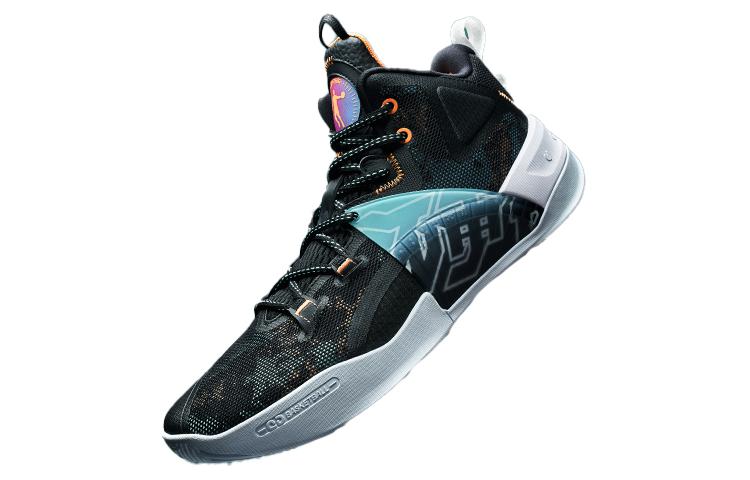 QIAODAN Halberd 5, Q KUNGFU LIGHT Cushioning Slip Resistant Abrasion Resistant High top Basketball Shoes Men’s