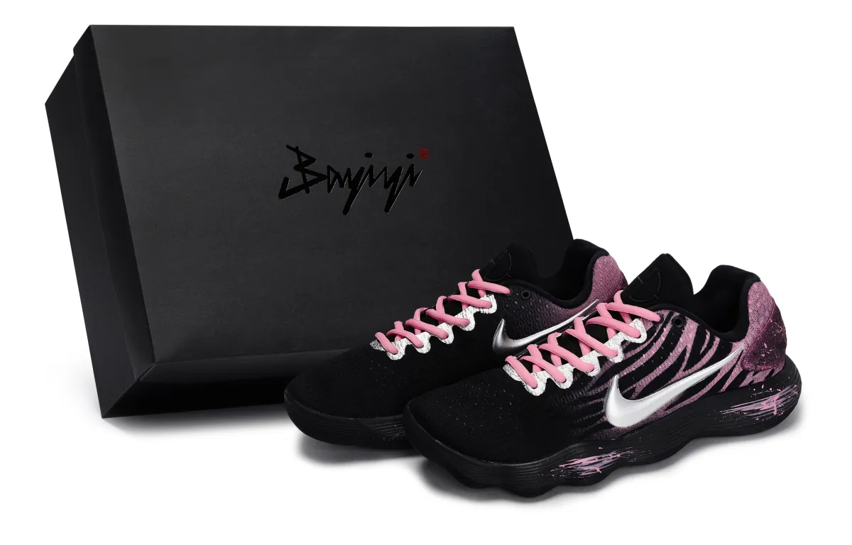 Nike Hyperdunk 2017 Mist Hunter Abrasion Resistant Low top Basketball Shoes Unisex Black Pink