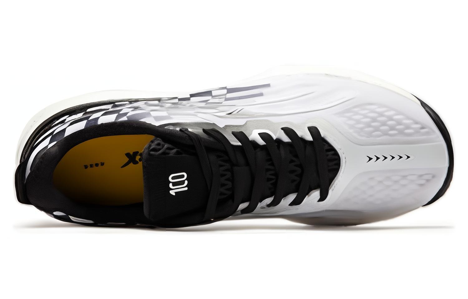 XTEP 100 Slip Resistant, Abrasion Resistant, Breathable Low top Training Shoes Men’s White Black