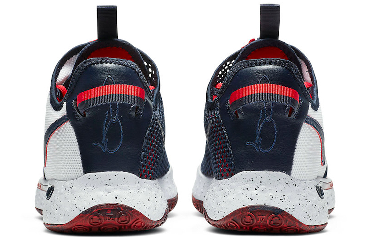 Мужские кроссовки Nike PG 4 (белые) — фото 5