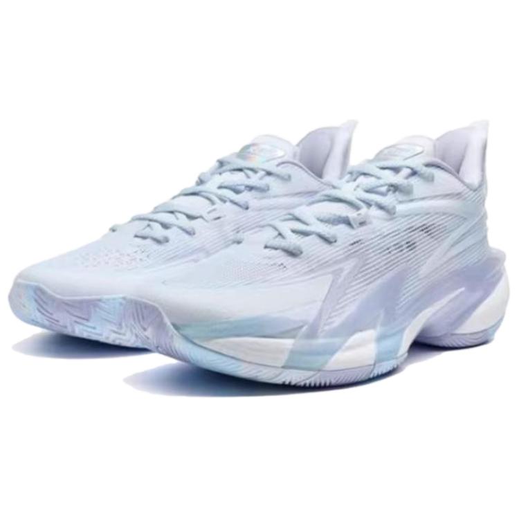XTEP Battle 3 Cushioning Low top Basketball Shoes Men’s White Blue Purple