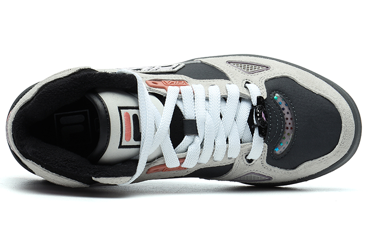 FILA FUSION Teratach Fleece lined Mid top Vintage Basketball Shoes Women’s Black Gray