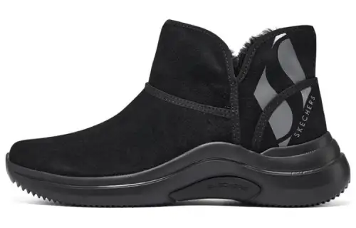 Skechers Fabric Short Snow Boots Women's Black