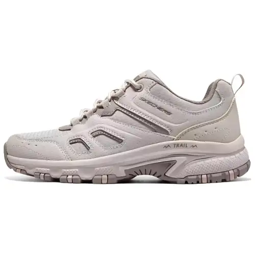 Skechers Hillcrest Abrasion Resistant Support Balance Lightweight Rebound Low top Hiking Shoes Women's Taupe
