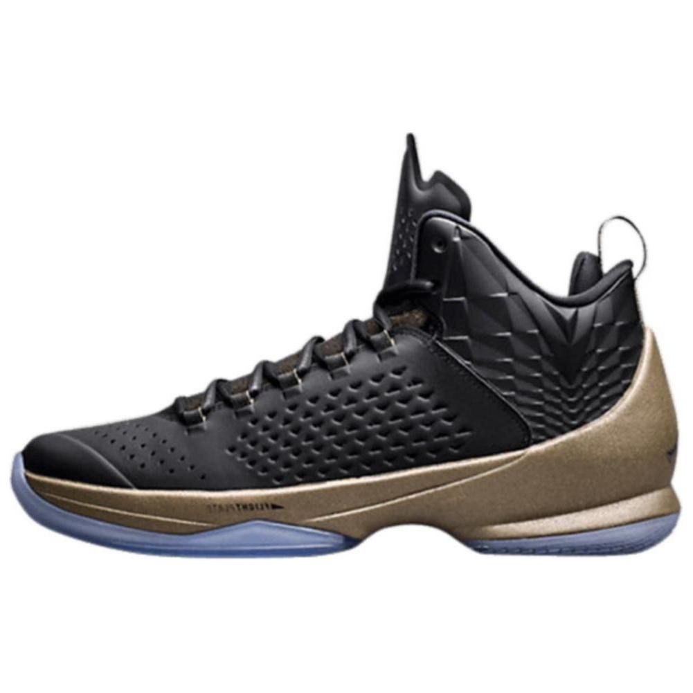 Jordan Melo M11 Cushioning, Wear Resistant Mid top Basketball Shoes Men's Black Copper