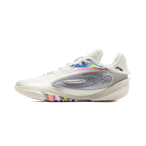 LiNing Li Ning Wade 808 5 ULTRA Pisces Ultra Technology Carbon Plate Stable and Lightweight Shock Absorbing Anti-Slip Wear Resistant Support Rebound Grip Low Top Basketball Shoes Men's Champagne White