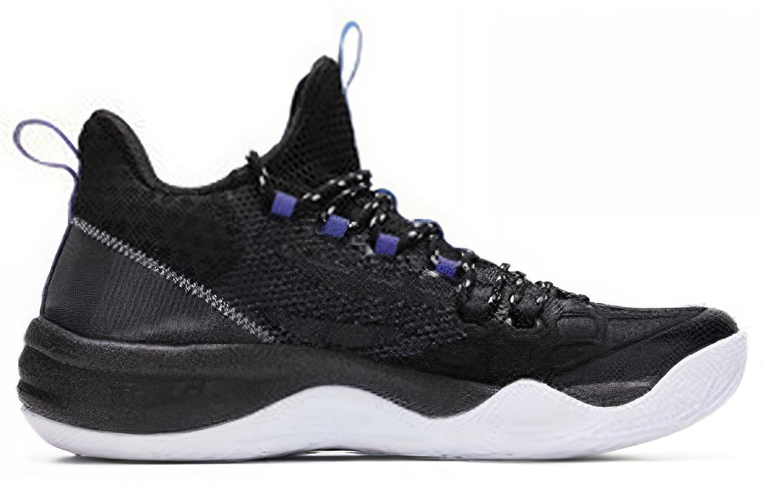 361° BIG 3 Q Stretch Sports Cushioning Slip Resistant Abrasion Resistant Mid top Basketball Shoes Men’s Black