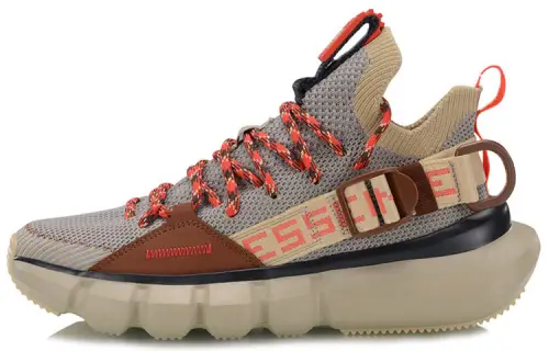 Li Ning Essence Enlightenment Lace Up PRM Non slip Lightweight Low top Basketball Shoes Women's Beige Khaki