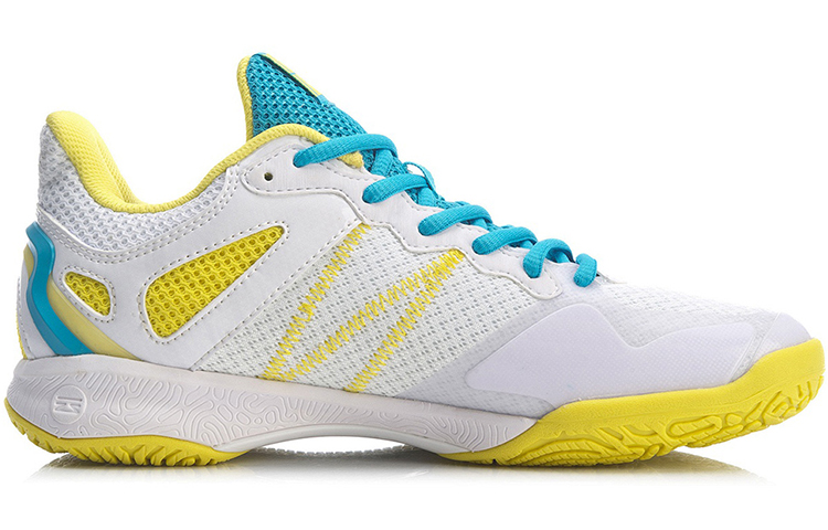 Li Ning Gyrfalcon 4 Slip Resistant And Breathable Low top Badminton Shoes Women’s White Yellow