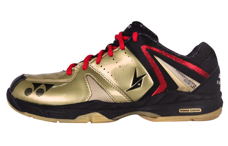 YONEX Yonex Power Cushion/Power Cushion Series Fabric Synthetic Leather Reflective Decorative Strips Shock Absorbing, Anti-Slip, Wear-Resistant and Impact-Resistant, Low-top Badminton Shoes Gold