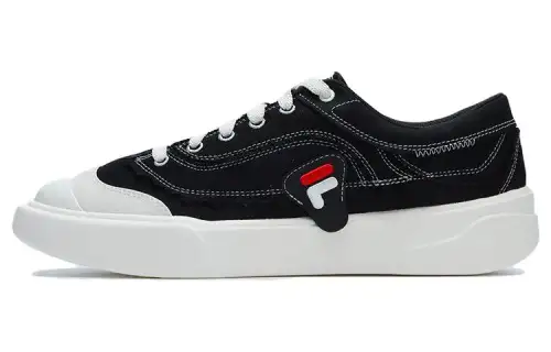 FILA FUSION CURVE Low top Canvas Shoes Men's Black White
