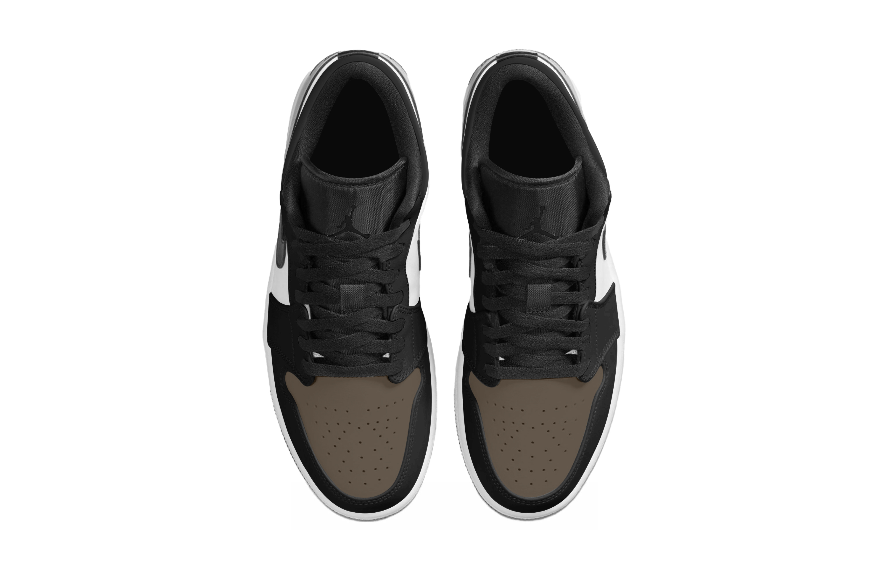 Jordan Air Jordan 1 Slip Resistant Abrasion Resistant Low top Vintage Basketball Shoes Unisex Black