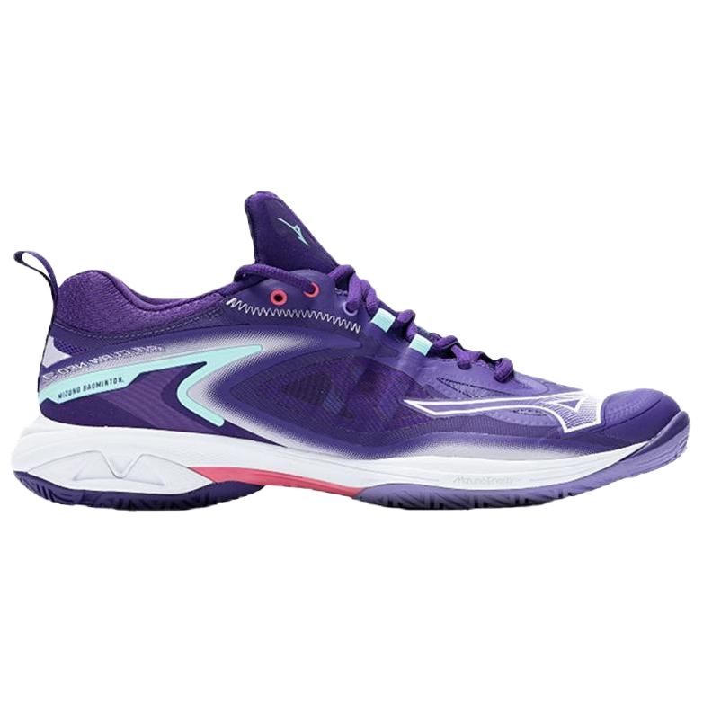 Mizuno Slip Resistant Abrasion Resistant Low top Badminton Shoes Unisex Purple