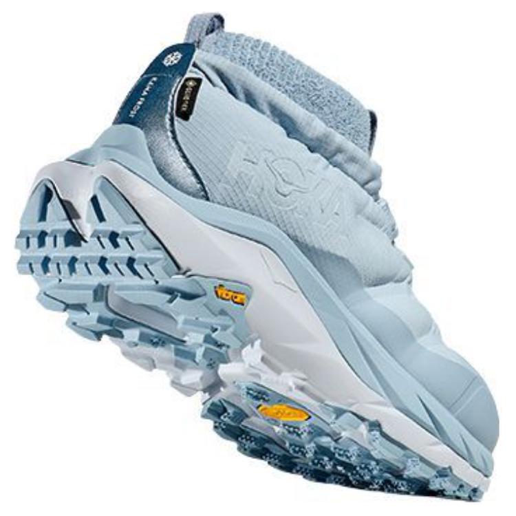 HOKA ONE ONE Kaha 2 Comfortable Slip Resistant Abrasion Resistant Mid top Hiking Shoes Women’s Gray Blue