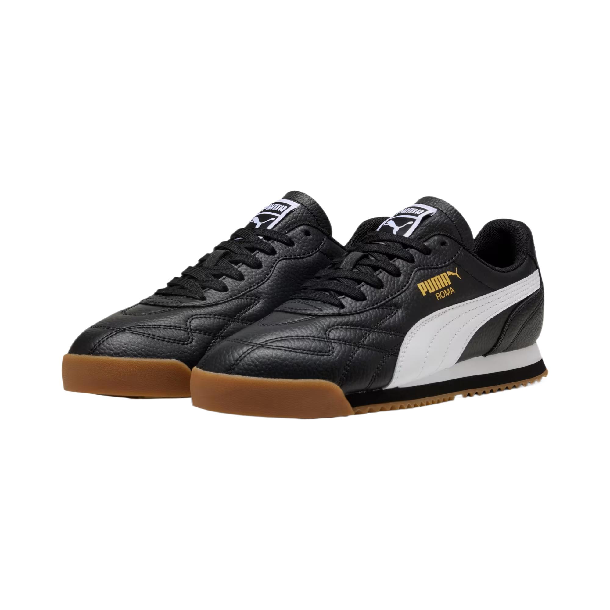 PUMA Roma Anniversario Cow Leather, Textile Balance Lightweight Balance Lightweight Low top Training Shoes Men’s Black