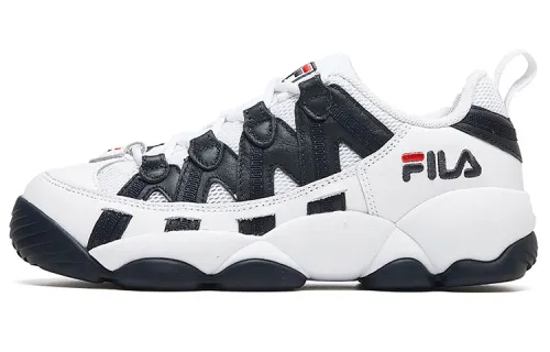 FILA FUSION Spaghetti Textile, Synthetic Leather Low top Vintage Basketball Shoes Women's White