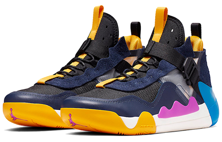 Мужские кроссовки Jordan Defy SP (черно-фиолетовые) — фото 2