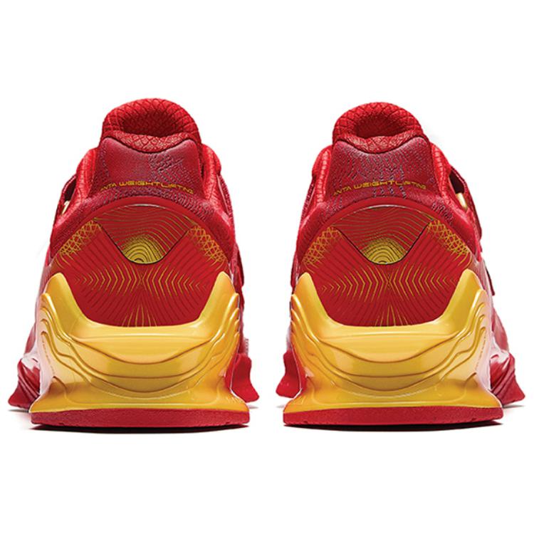Anta Zhen Yue Comfortable Slip Resistant Abrasion Resistant Low top Training Shoes Men’s Red Gold