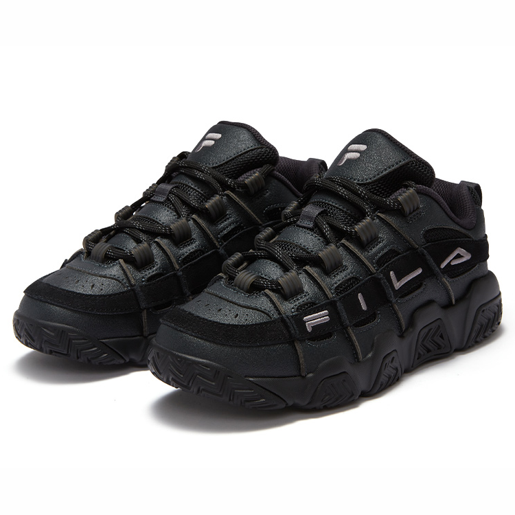 FILA FUSION BUSTER Puffy Shoes Coverage Support Low top Vintage Basketball Shoes Men’s Black