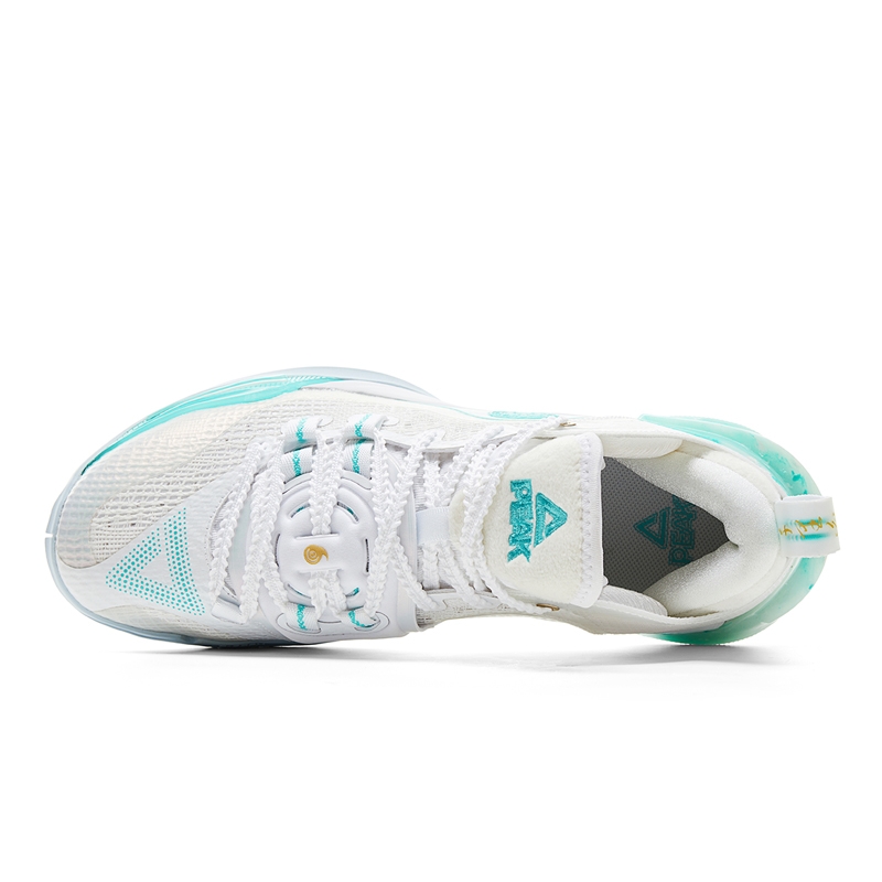 PEAK Flash 6 Cushioning Slip Resistant Abrasion Resistant Breathable Low top Basketball Shoes Men’s White Green