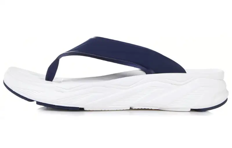 FILA Trendy Rubber Sole Slide Slippers Unisex White Blue Korean Style