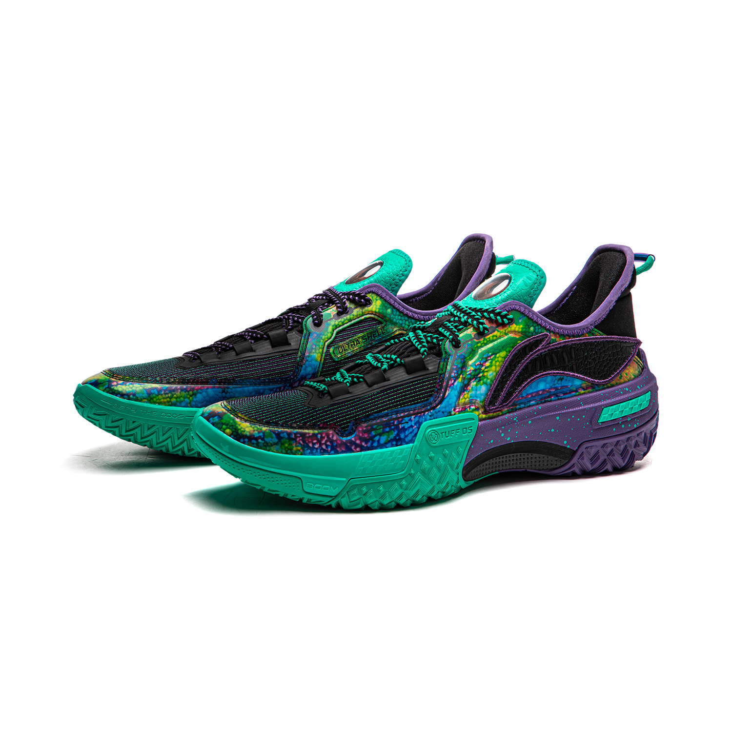 Li Ning Jie Ao Collection Cushioning Slip Resistant Abrasion Resistant Lightweight Rebound Low top Basketball Shoes