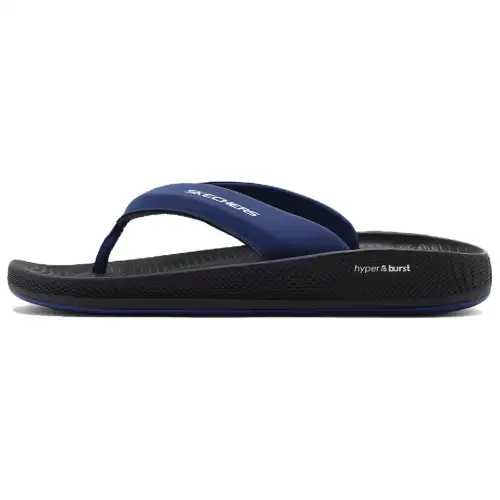 Skechers ON THE GO Stitching Flip Flops Men's Blue Black