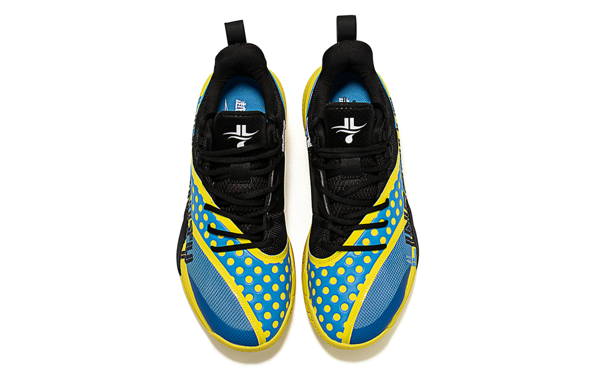 XTEP Cushioning Abrasion Resistant Low top Performance Basketball Shoes Men’s Blue Yellow