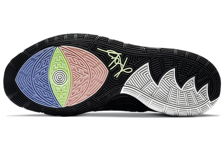 Кроссовки Nike Kyrie 6 Asia Irving (черно-зелено-фиолетовые) — Чёрныйзелёныйфиолетовый — фото 6