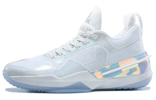 PEAK Flash 3 Cushioning Slip Resistant Abrasion Resistant Coverage Support Low top Taichi Basketball Shoes Men's White