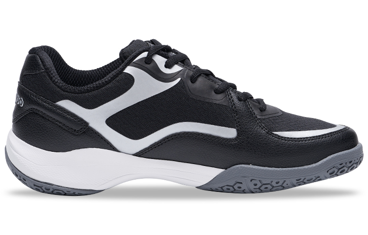 KUMPOO Hydrogen Cloud Textile, Synthetic Leather Slip Resistant Coverage Support Low top Badminton Shoes Unisex Black