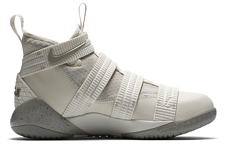 Мужские кроссовки Nike zoom soldier 11 (белый / серый) — фото 2
