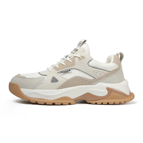 JEEP SPIRIT Outdoor Commute Abrasion Resistant Breathable Height Increasing Low top Casual Shoes Men's