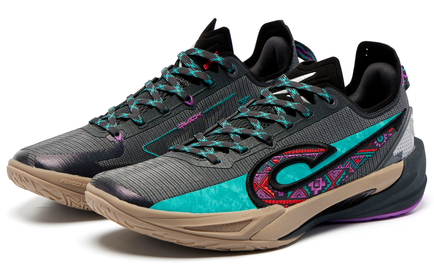 QIAODAN Thorn RISE 2.0 Basketball Shoes Men’s Low Top Iron Gray/Flying Shadow Purple